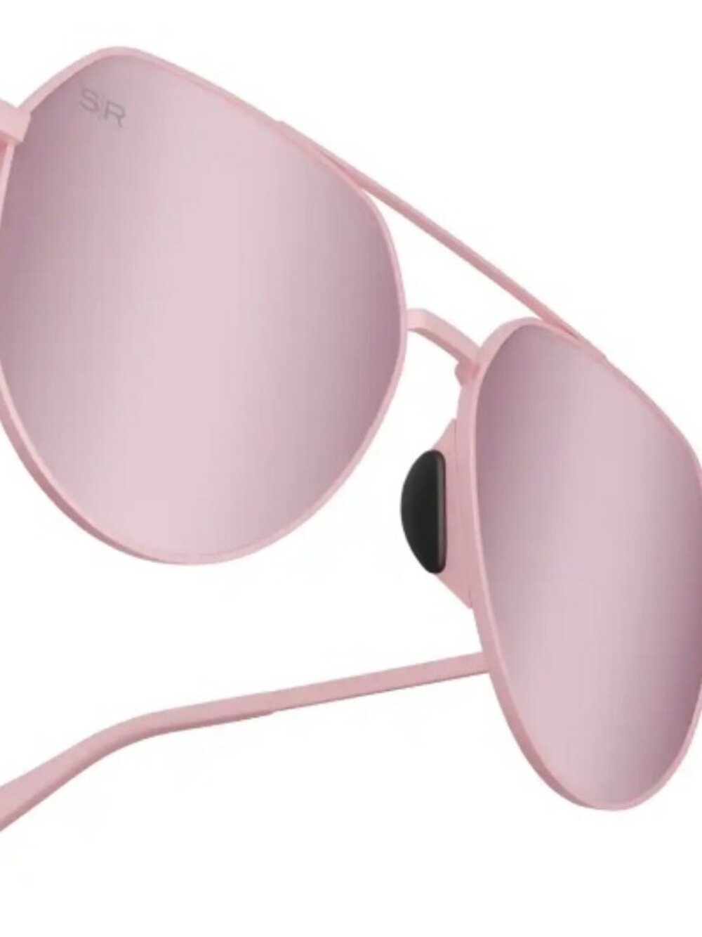 Shady Rays Women's Tangle Free Aviator Hex, Rose Polarized Sunglasses, New